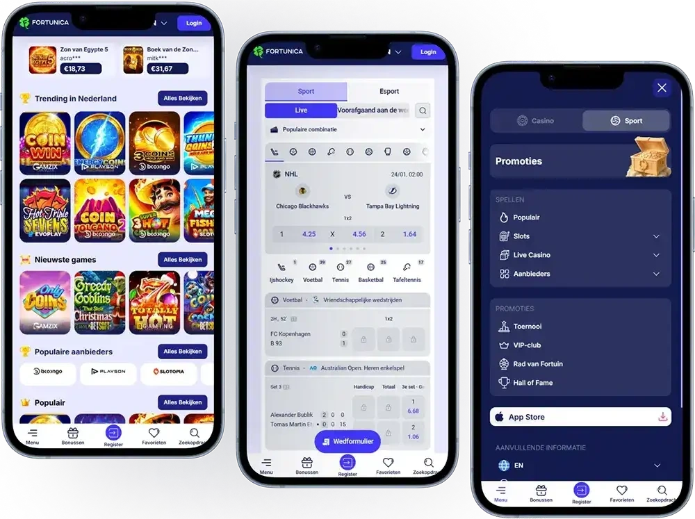 Fortunica Casino App-schermafbeelding